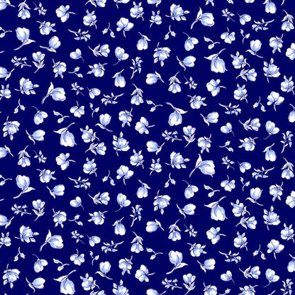 P-1744-754-NAVY-BLUE - PRINTED POLY MOROCCAN 100% POLY