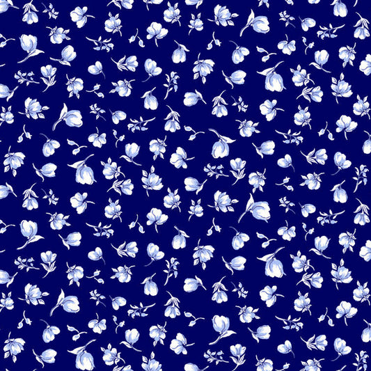 P-1744-754-NAVY-BLUE - PRINTED POLY MOROCCAN 100% POLY