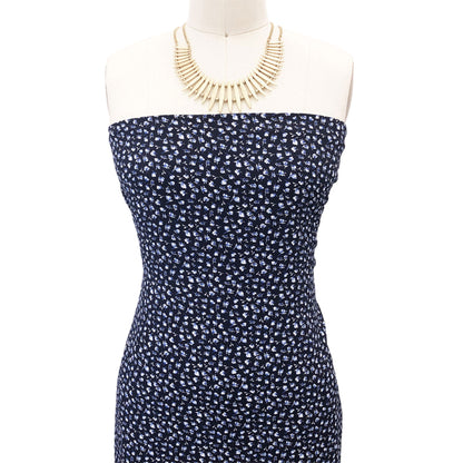 P-1744-754-NAVY-BLUE - PRINTED POLY MOROCCAN 100% POLY