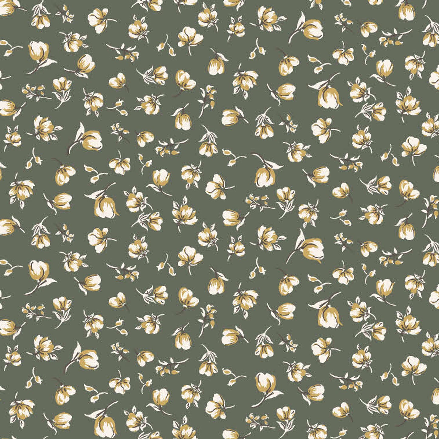 P-1744-816-YOR-DEEP-FOREST-OAK-BUFF - PRINTED FANCY YORYU 100% POLYESTER