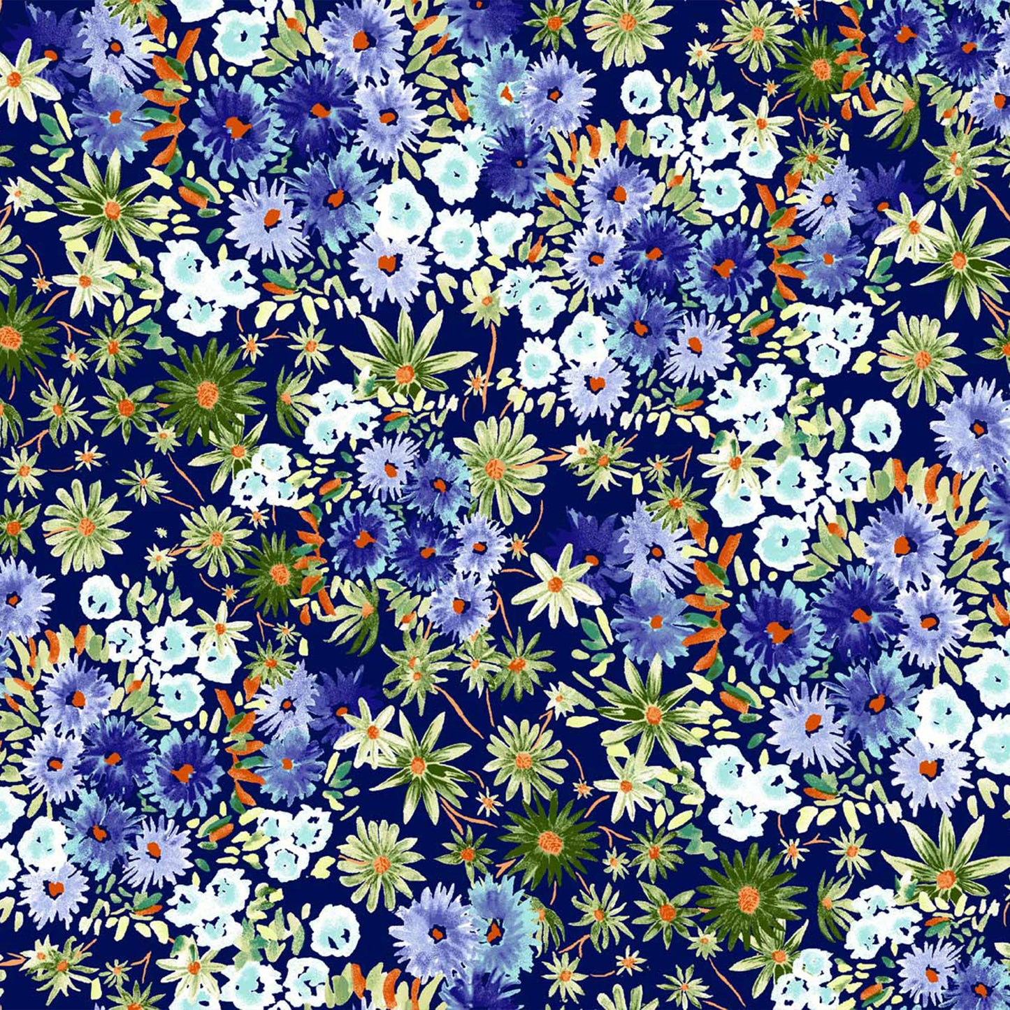 P-1759-586-DKNAVY-BLUE - PRINTED CREPE CHIFFON 97% POLY 3% SPANDEX