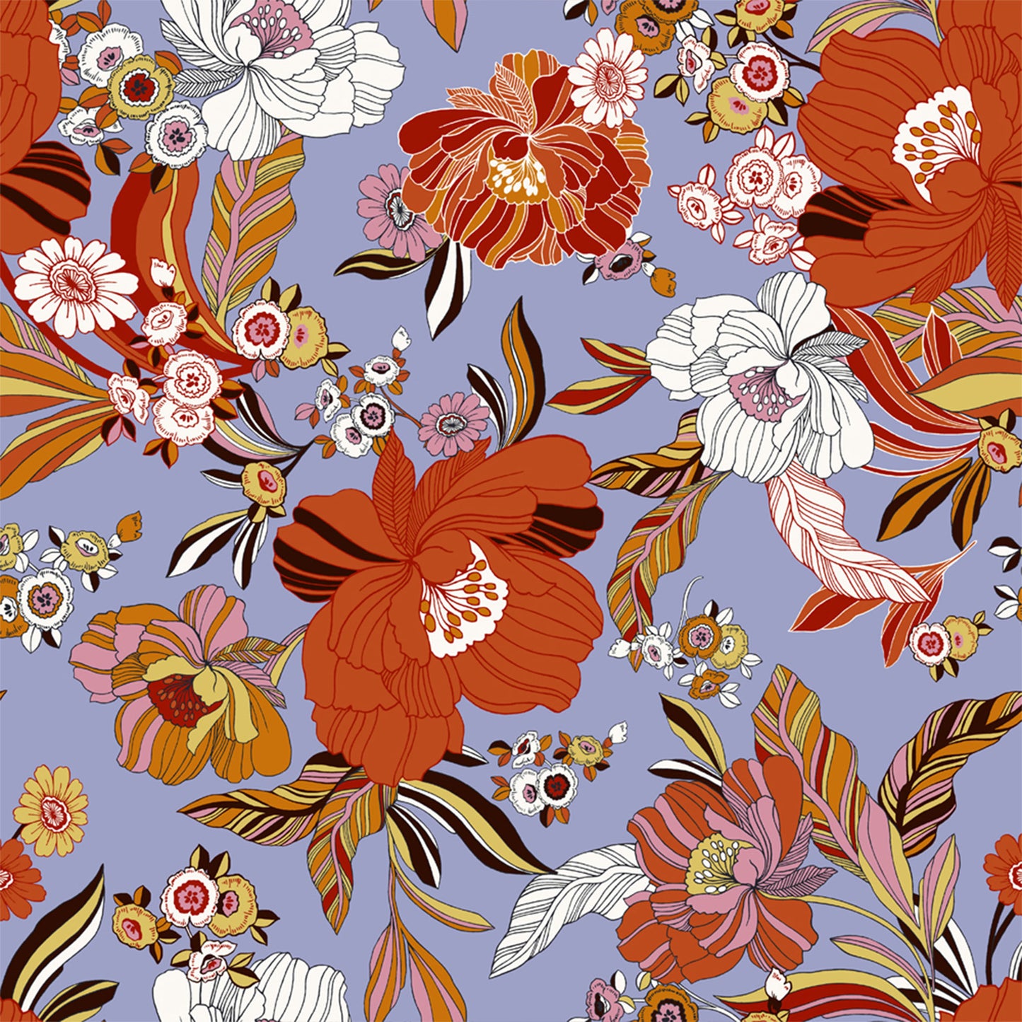 P-1769-754-HYDRANGEA-TANGO - PRINTED POLY MOROCCAN 100% POLY