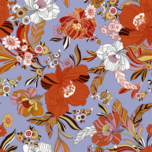 P-1769-754-HYDRANGEA-TANGO - PRINTED POLY MOROCCAN 100% POLY
