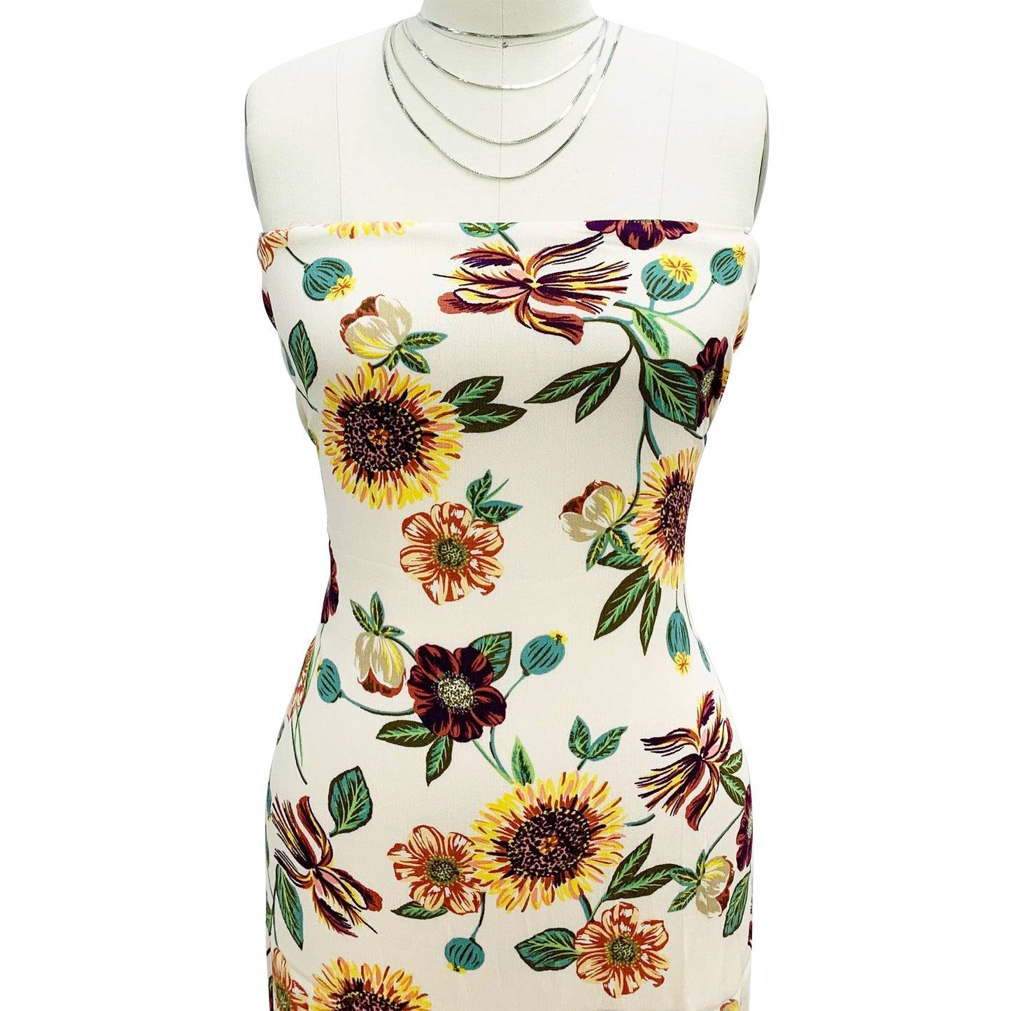 P-1790-636-ECRU-MARSALA - PRINTED CREPON 100% RAYON CREPON