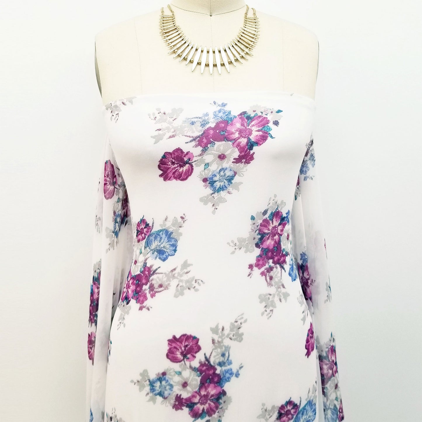 P-180-501-OFFWHITE-BERRY - PRINTED 100% POLYESTER HI MULTI CHIFFON WASH