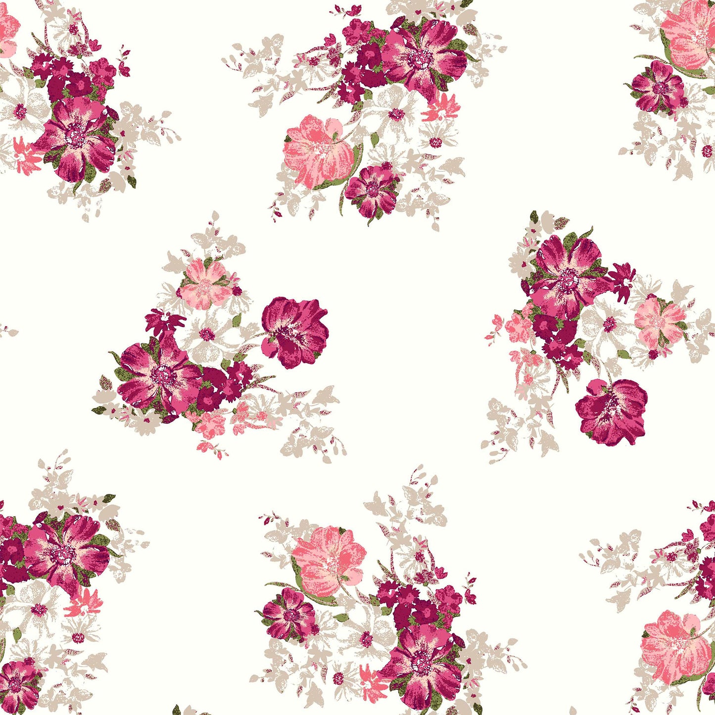 P-180-501-OFFWHITE-CHERRY - PRINTED 100% POLYESTER HI MULTI CHIFFON WASH