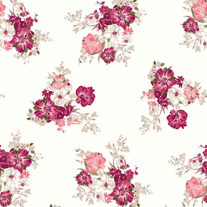 P-180-501-OFFWHITE-CHERRY - PRINTED 100% POLYESTER HI MULTI CHIFFON WASH