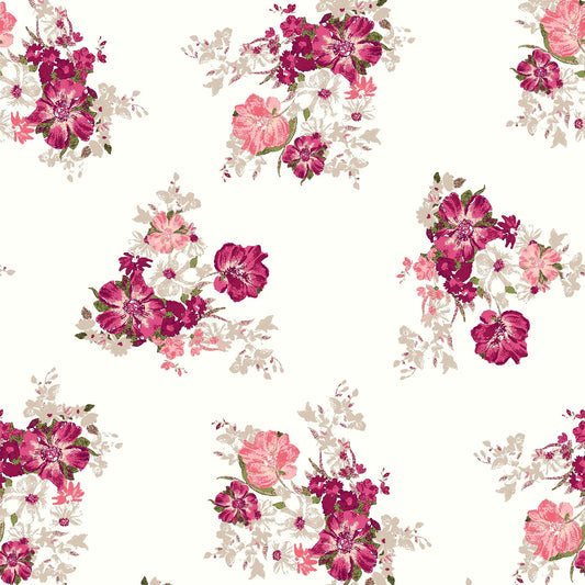 P-180-501-OFFWHITE-CHERRY - PRINTED 100% POLYESTER HI MULTI CHIFFON WASH