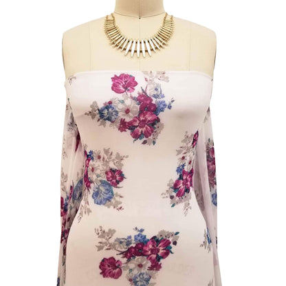 P-180-501-OFFWHITE-CHERRY - PRINTED 100% POLYESTER HI MULTI CHIFFON WASH