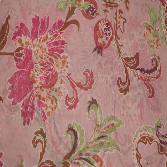 P-1800-453-BLUSH-PINK-CARNATION - PRINTED POLY POWER MESH 92%POLY 8%SPANDEX