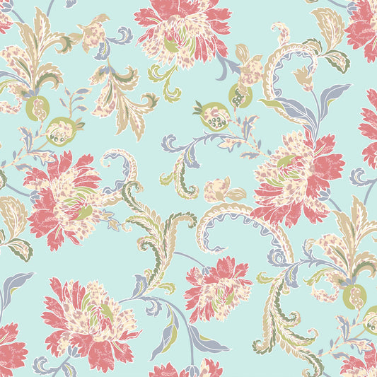 P-1800-636-MINT-GUAVA PRINTED CREPON 100% RAYON CREPON