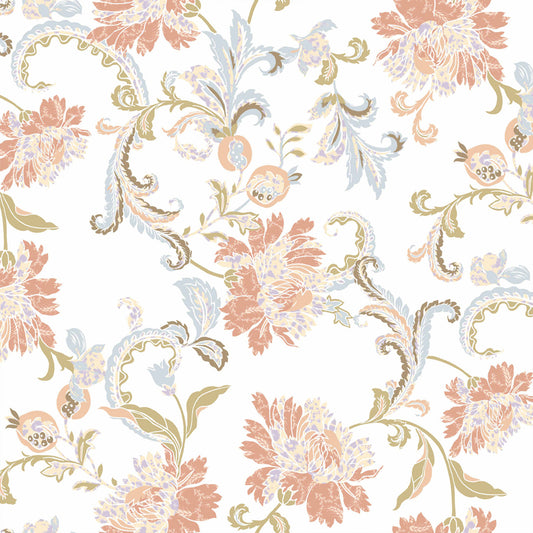 P-1800-636-OFFWHITE-PEACH-PRINTED-CREPON-100%-RAYON-CREPON