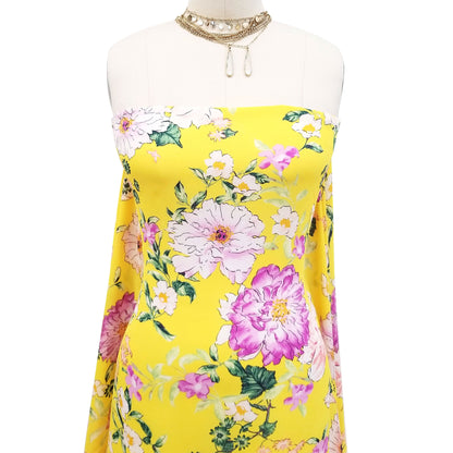 P-1802-504-BUTTERCUP-ORCHID - PRINTED WOOL DOBBY 100% POLYESTER