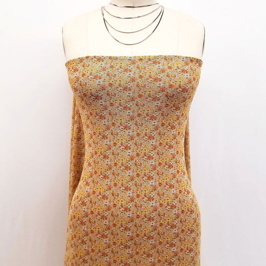 P-1808-453-TAUPE-DUSTY-ORANGE - PRINTED POLY POWER MESH 92%POLY 8%SPANDEX