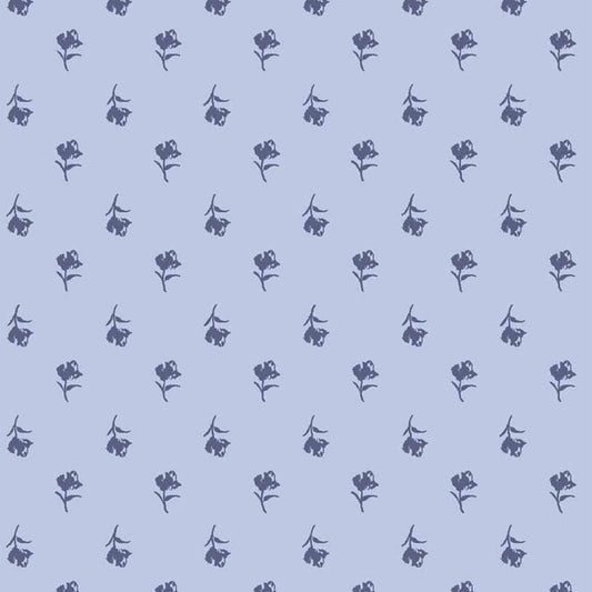 P-1813-698-BLUE-DENIM- PRINTED RAYON CHALLIS 100% RAYON CHALLIS