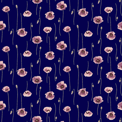 P-182-501-INDIGO-MAUVE - PRINTED 100% POLYESTER HI MULTI CHIFFON WASH