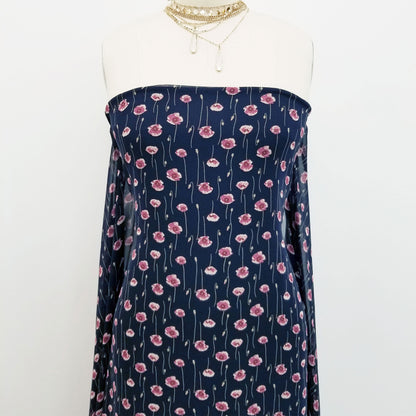 P-182-501-INDIGO-MAUVE - PRINTED 100% POLYESTER HI MULTI CHIFFON WASH