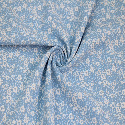 P-1827-754-CHAMBRAY-OFF-WHITE - PRINTED POLY MOROCCAN 100% POLY