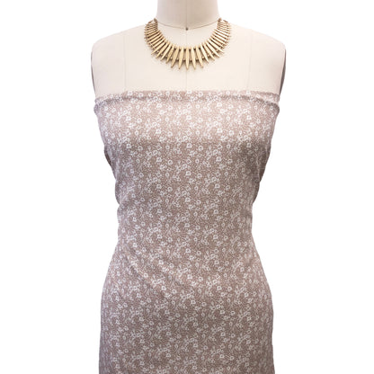 P-1827-754-TAUPE-OFF-WHITE - PRINTED POLY MOROCCAN 100% POLY