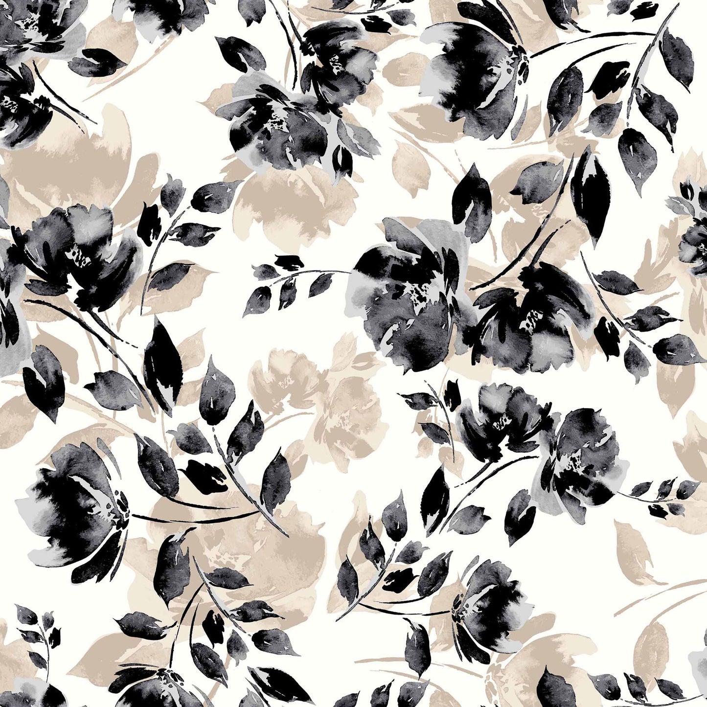 P-183-504-OFFWHITE-NEUTRAL - PRINTED WOOL DOBBY 100% POLYESTER