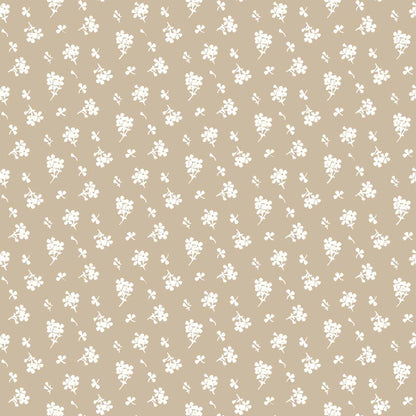 P-1830-698-TAUPE-OFF-WHITE- PRINTED RAYON CHALLIS 100% RAYON CHALLIS