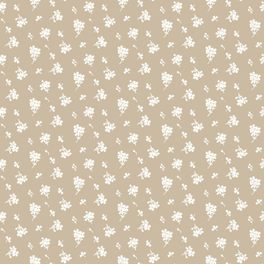 P-1830-698-TAUPE-OFF-WHITE- PRINTED RAYON CHALLIS 100% RAYON CHALLIS