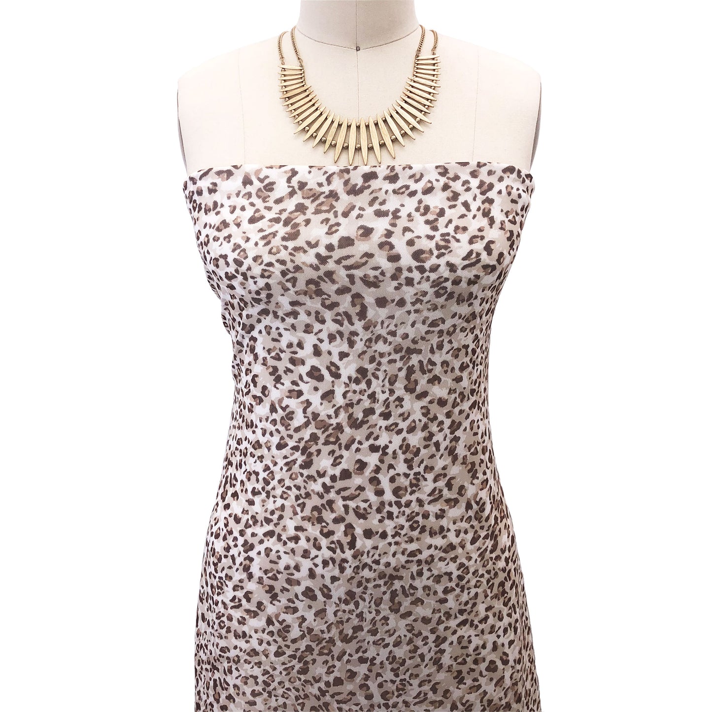 P-1842-453-TAUPE-MOCHA - PRINTED POLY POWER MESH 92%POLY 8%SPANDEX