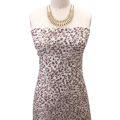 P-1842-453-TAUPE-MOCHA - PRINTED POLY POWER MESH 92%POLY 8%SPANDEX