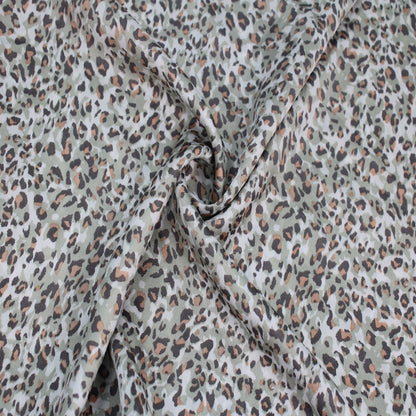 P-1843-456-SAGE-TOAST - PRINTED STRETCH SATIN 100% POLY
