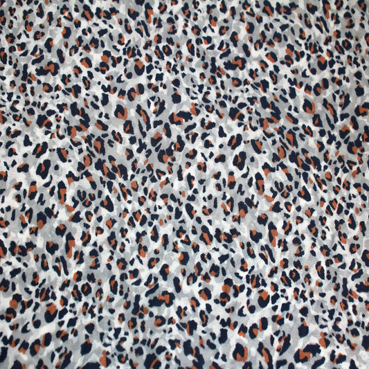 P-1843-504-SILVER-ALMOND - PRINTED WOOL DOBBY 100% POLYESTER