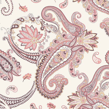 P-1844-698-IVORY-CORAL- PRINTED RAYON CHALLIS 100% RAYON CHALLIS