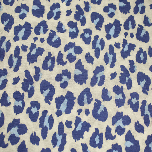 P-1846-636-SHELL-BLUE PRINTED CREPON 100% RAYON CREPON