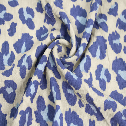 P-1846-636-SHELL-BLUE PRINTED CREPON 100% RAYON CREPON