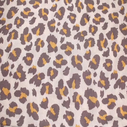 P-1846-636-SHELL-GOLD PRINTED CREPON 100% RAYON CREPON