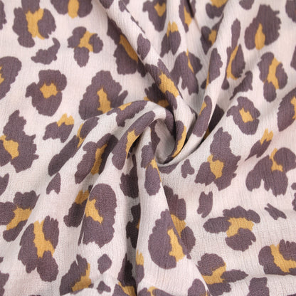 P-1846-636-SHELL-GOLD PRINTED CREPON 100% RAYON CREPON