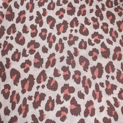 P-1846-636-SHELL-PEACH PRINTED CREPON 100% RAYON CREPON