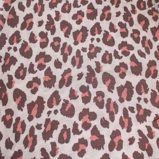 P-1846-636-SHELL-PEACH PRINTED CREPON 100% RAYON CREPON