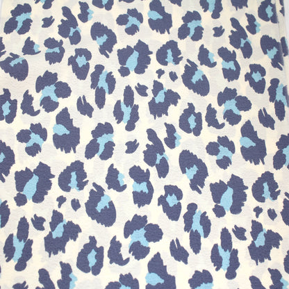 P-1846-754-ECRU-BLUE - PRINTED POLY MOROCCAN 100% POLY