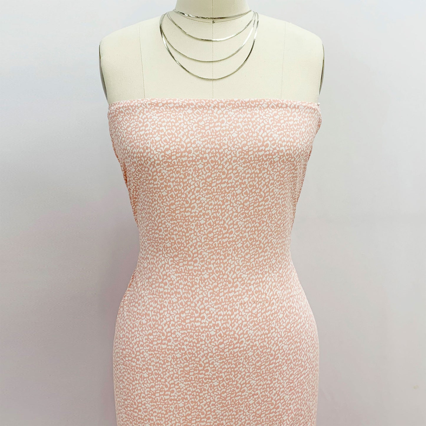 P-1851-754-PEACH-OFF-WHITE - PRINTED POLY MOROCCAN 100% POLY