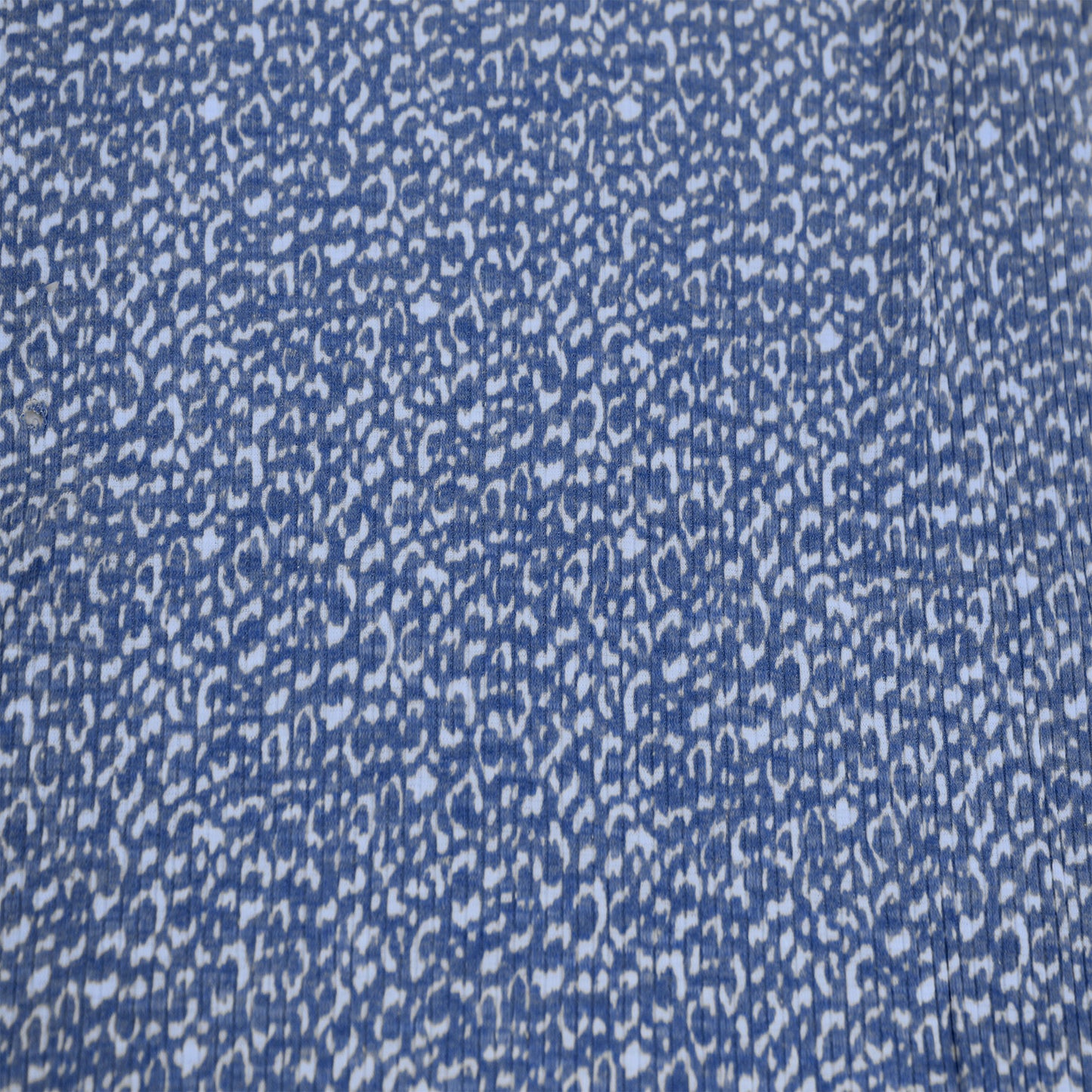 P-1851-788-DENIM-OFF-WHITE - PRINTED T/C SLUB 4X2 RIB 63% POLY 34% CTN 3% SPANDEX