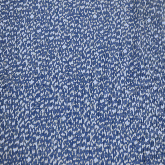 P-1851-788-DENIM-OFF-WHITE - PRINTED T/C SLUB 4X2 RIB 63% POLY 34% CTN 3% SPANDEX