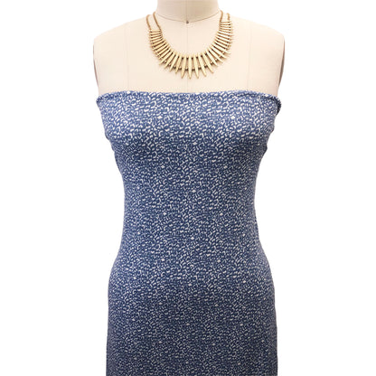 P-1851-788-DENIM-OFF-WHITE - PRINTED T/C SLUB 4X2 RIB 63% POLY 34% CTN 3% SPANDEX