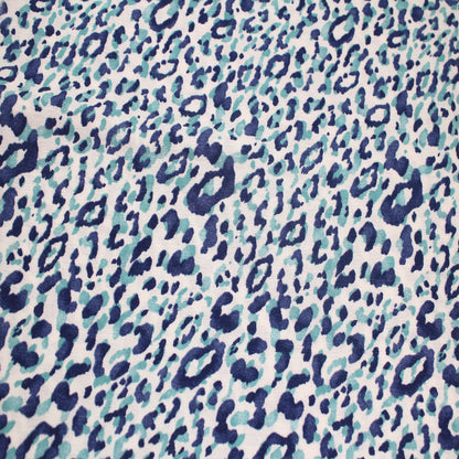 P-1853-636-ECRU-BLUE PRINTED CREPON 100% RAYON CREPON