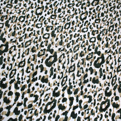 P-1853-636-ECRU-OLIVE PRINTED CREPON 100% RAYON CREPON