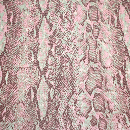 P-1858-453-MOCHA-PINK - PRINTED POLY POWER MESH 92%POLY 8%SPANDEX