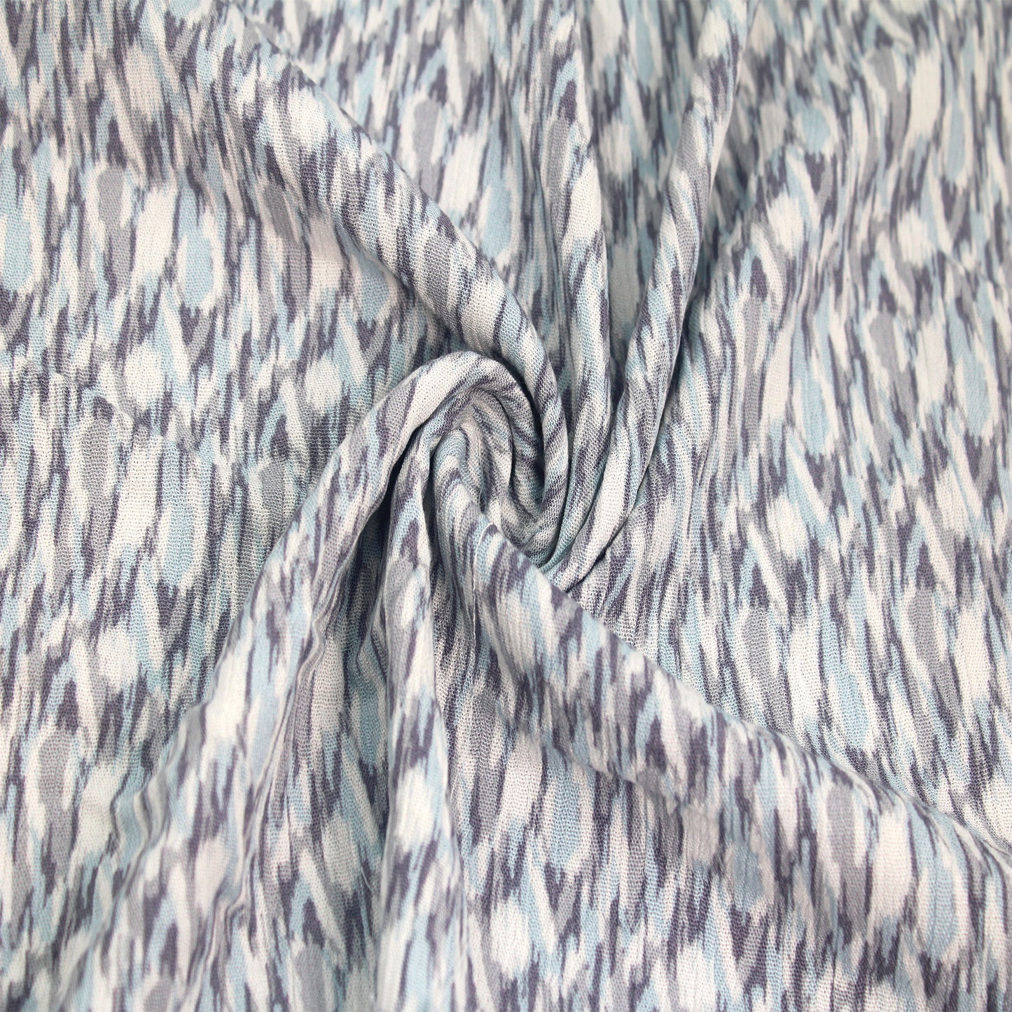 P-1864-636-GREY-BLUE PRINTED CREPON 100% RAYON CREPON