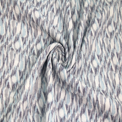 P-1864-636-GREY-BLUE PRINTED CREPON 100% RAYON CREPON