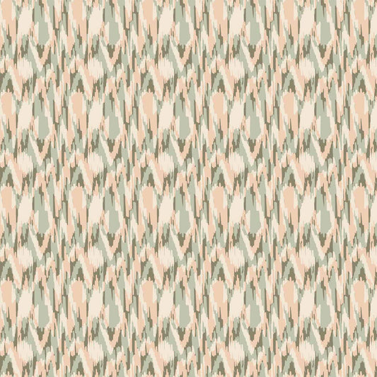 P-1864-636-SAGE-PEACH - PRINTED CREPON 100% RAYON CREPON