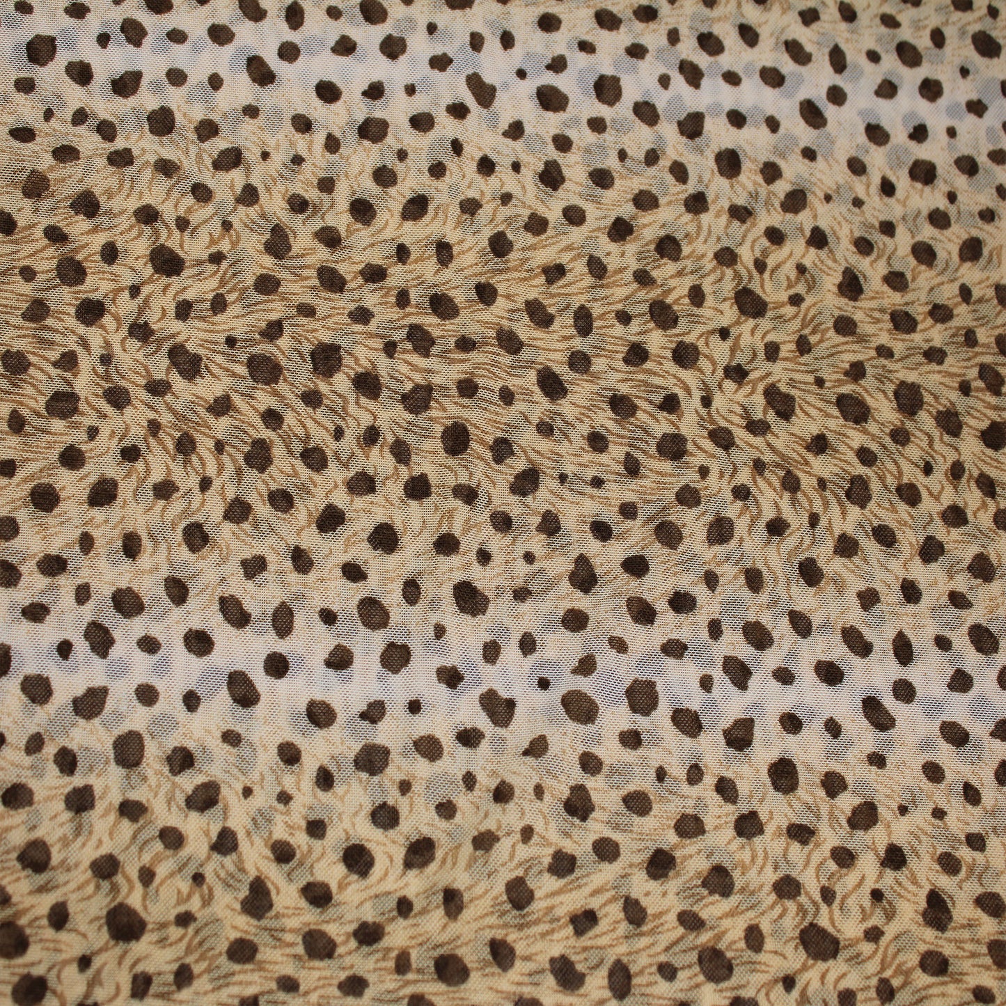 P-1867-453-GOLD-BROWN - PRINTED POLY POWER MESH 92%POLY 8%SPANDEX