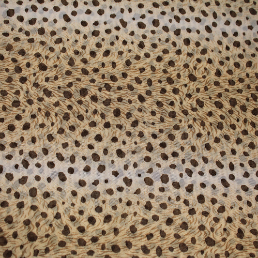 P-1867-453-GOLD-BROWN - PRINTED POLY POWER MESH 92%POLY 8%SPANDEX